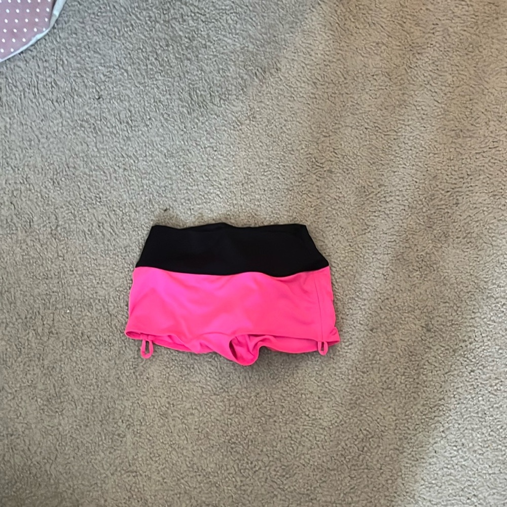 Pink and black bathing suit bottoms I brought them from pink.